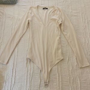 Abercrombie ribbed long sleeve bodysuit